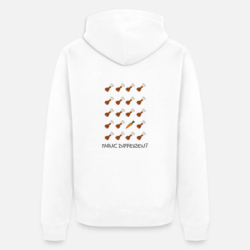 Pensez différemment - Veste à capuche bio Premium Unisexe - blanc