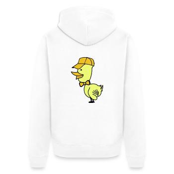 Bonnet de canard - Veste à capuche bio Premium Unisexe - blanc - Dos - Thijin (182cm)