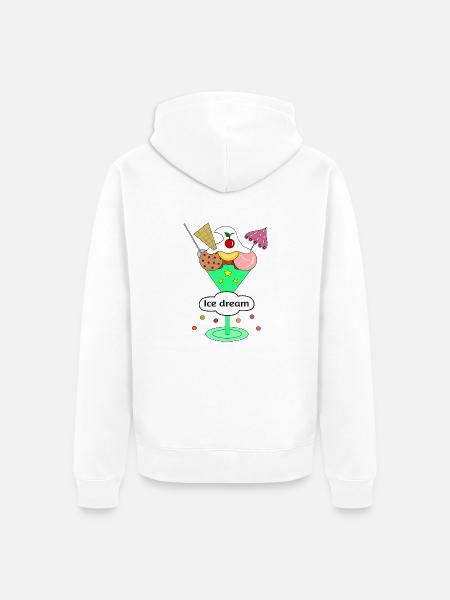 Ice dream - Unisex Premium Bio Zip Hoodie - Weiß