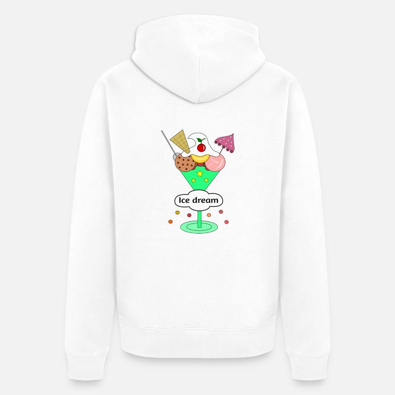 Rêve de glace - Veste à capuche bio Premium Unisexe - blanc