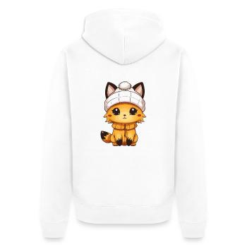 Bande dessinée Fox - Veste à capuche bio Premium Unisexe - blanc - Dos - Thijin (182cm)