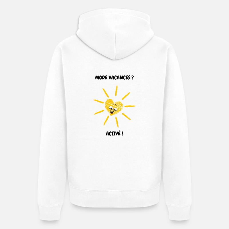 Mode vacances active - Veste à capuche bio Premium Unisexe - blanc