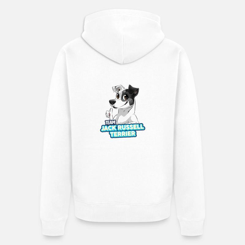TEAM Jack Russell Terrier - Noir - Veste à capuche bio Premium Unisexe - blanc