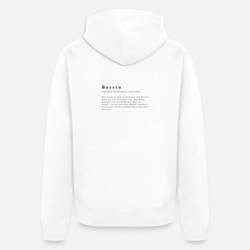 Bavière Définition - Veste à capuche bio Premium Unisexe - blanc