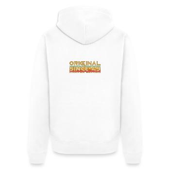 Original Since 49 Vintage Badge - Veste à capuche bio Premium Unisexe - blanc - Dos - Thijin (182cm)