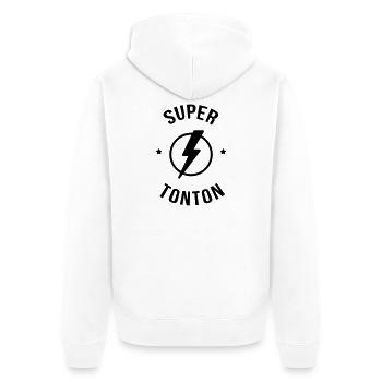 Super Tonton - Baptême - Anniversaire - Noël - Veste à capuche bio Premium Unisexe - blanc - Dos - Thijin (182cm)