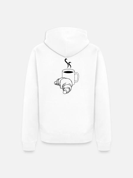 Petit déjeuner - Veste à capuche bio Premium Unisexe - blanc