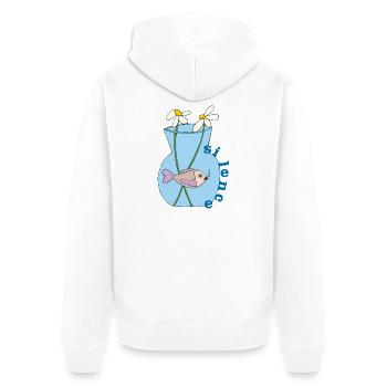 Poisson dans un bocal - Veste à capuche bio Premium Unisexe - blanc - Dos - Thijin (182cm)
