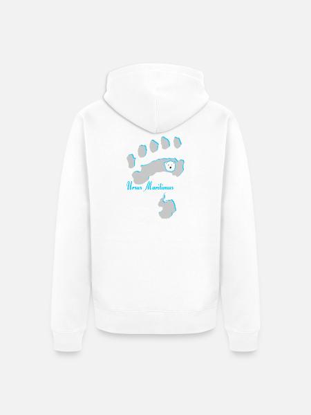 Eisbär 7 - Unisex Premium Bio Zip Hoodie - Weiß