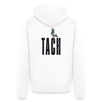 Tach Ruhrpott Taube Begrüßung Traditionell - Unisex Premium Bio Zip Hoodie - Weiß - Hinten - Thijin (182cm)