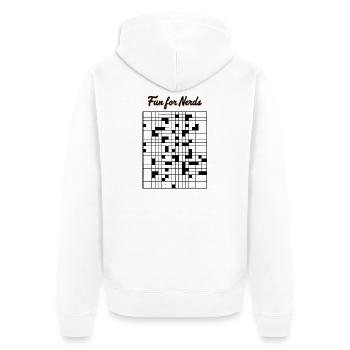 Du plaisir pour les nerds - Veste à capuche bio Premium Unisexe - blanc - Dos - Thijin (182cm)