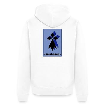 Brezhoneg - Veste à capuche bio Premium Unisexe - blanc - Dos - Thijin (182cm)