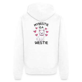 Westie Dog Lover West Highland Terrier - Veste à capuche bio Premium Unisexe - blanc - Dos - Thijin (182cm)