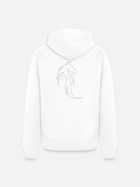 Pferd - Unisex Premium Bio Zip Hoodie - Weiß