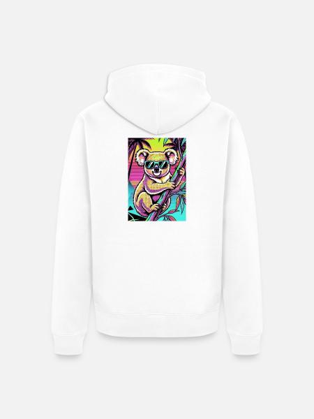 Koala - Unisex Premium Bio Zip Hoodie - Weiß