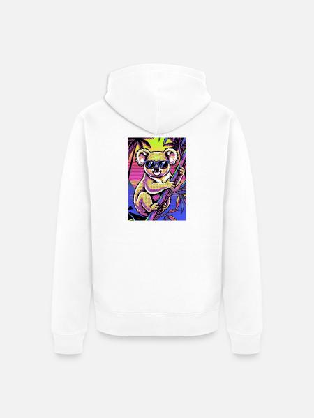 Koala - Unisex Premium Bio Zip Hoodie - Weiß