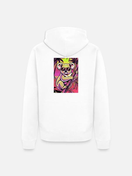 Koala - Unisex Premium Bio Zip Hoodie - Weiß