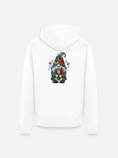 Süße Zwerge unter den Gnomen - Unisex Premium Bio Zip Hoodie - Weiß
