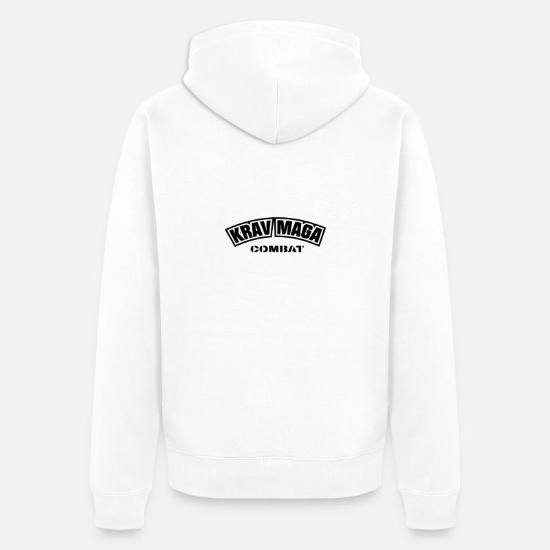 Combat de Krav Maga - Veste à capuche bio Premium Unisexe - blanc