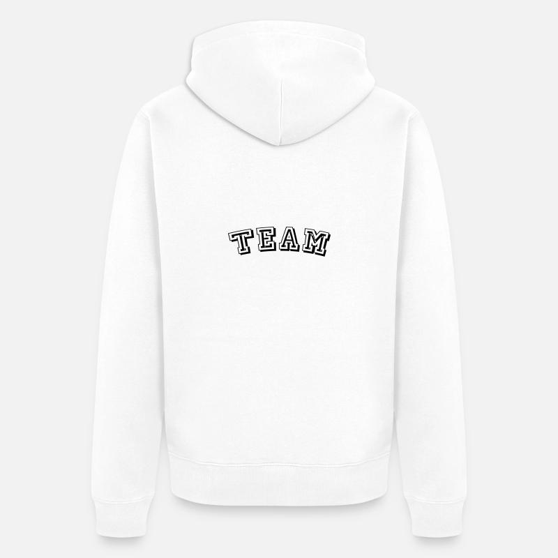 Conception d'équipe - Veste à capuche bio Premium Unisexe - blanc