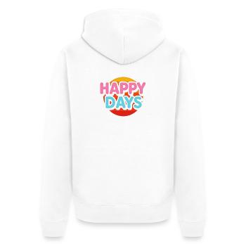 Life celebration colorful design - Unisex Premium Organic Zip Hoodie - white - Back - Thijin (182cm)