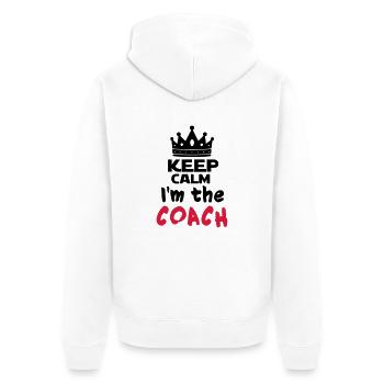 I'm the coach - Veste à capuche bio Premium Unisexe - blanc - Dos - Thijin (182cm)