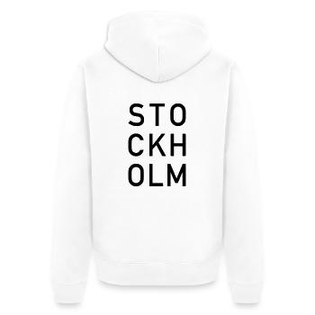 Stockholm - Unisex Premium Bio Zip Hoodie - Weiß - Hinten - Thijin (182cm)