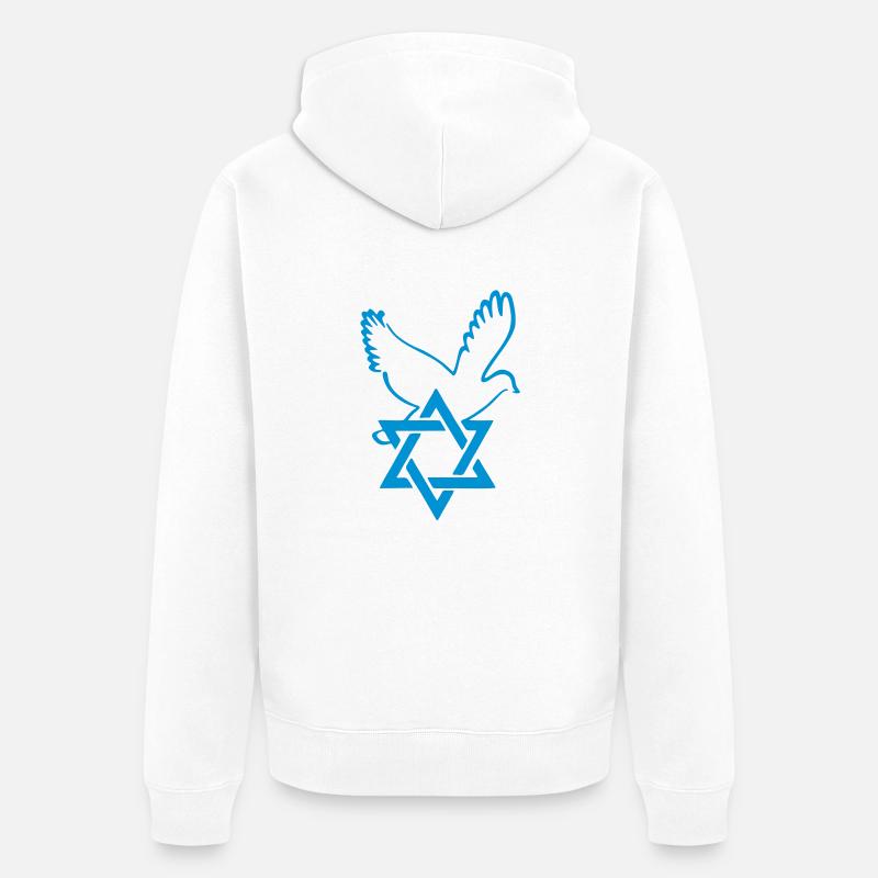 Ami d'Israël - Veste à capuche bio Premium Unisexe - blanc