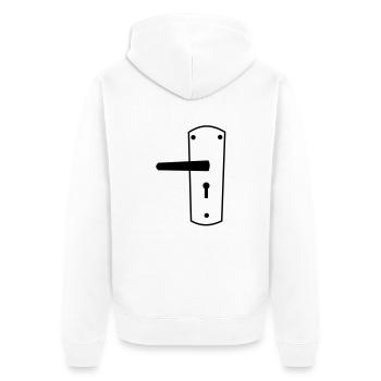 poignée de porte - Veste à capuche bio Premium Unisexe - blanc - Dos - Thijin (182cm)