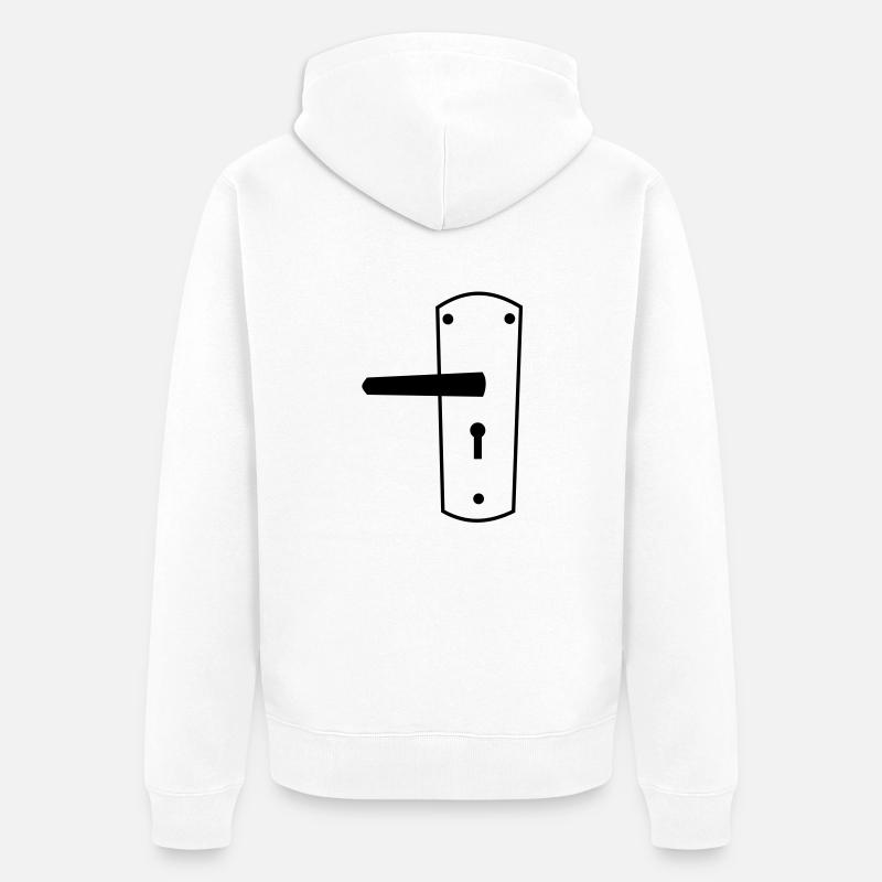 poignée de porte - Veste à capuche bio Premium Unisexe - blanc