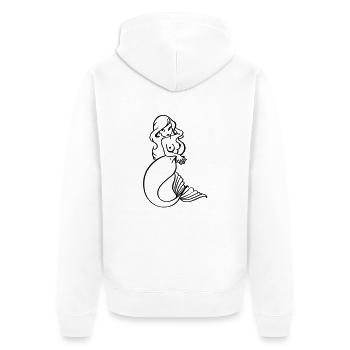Sirène - Veste à capuche bio Premium Unisexe - blanc - Dos - Thijin (182cm)