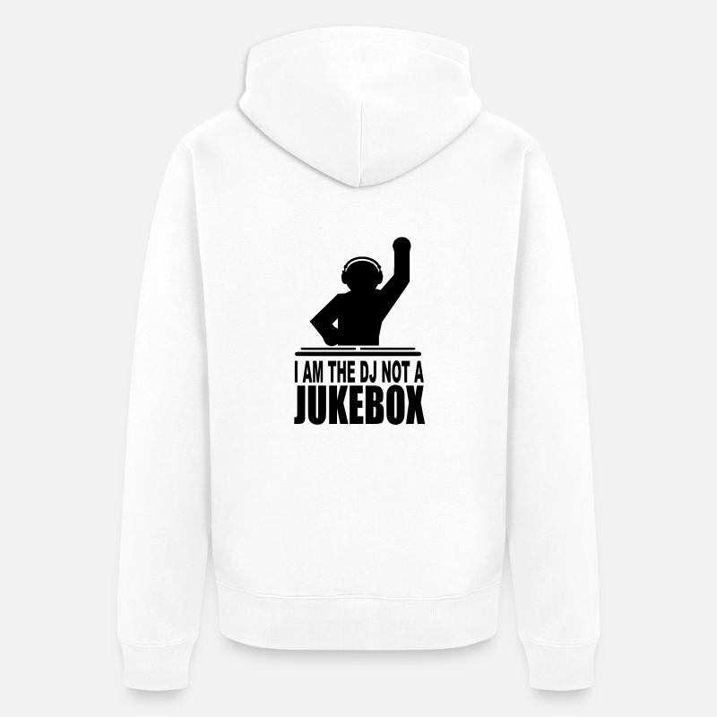 Je suis un dj pas un juke-box - Veste à capuche bio Premium Unisexe - blanc