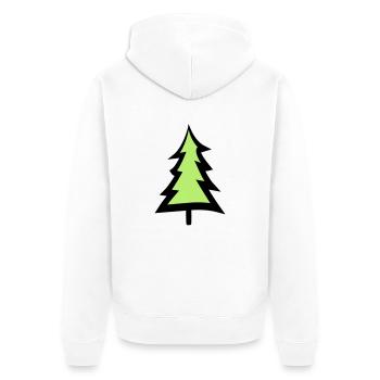 christmas tree christmas tree text design logo fir s - Unisex Premium Organic Zip Hoodie - white - Back - Thijin (182cm)