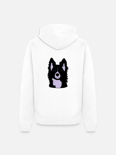 "Velvet" head - Unisex Premium Organic Zip Hoodie - white