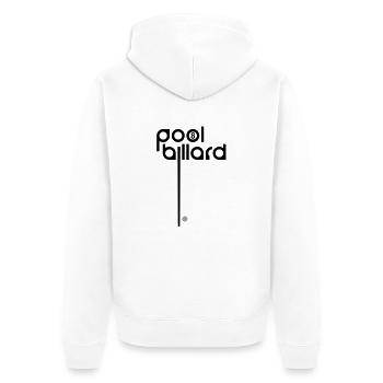POOL BILLARD - Unisex Premium Bio Zip Hoodie - Weiß - Hinten - Thijin (182cm)