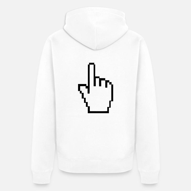 computer_hand - Unisex Premium Bio Zip Hoodie - Weiß