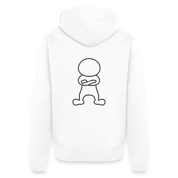 Cool Man - Unisex Premium Organic Zip Hoodie - white - Back - Thijin (182cm)