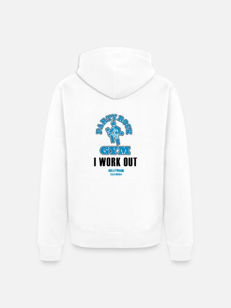 party rock gym - Unisex Premium Organic Zip Hoodie - white