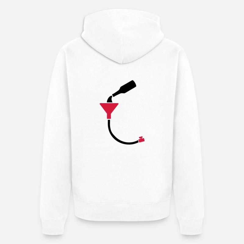 Bière Bong - Veste à capuche bio Premium Unisexe - blanc