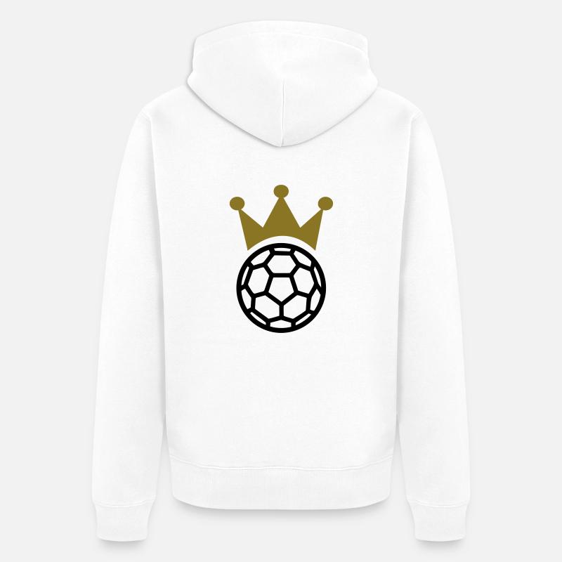 Handball - Unisex Premium Bio Zip Hoodie - Weiß