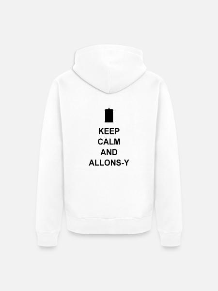 Allons-y - Unisex Premium Bio Zip Hoodie - Weiß