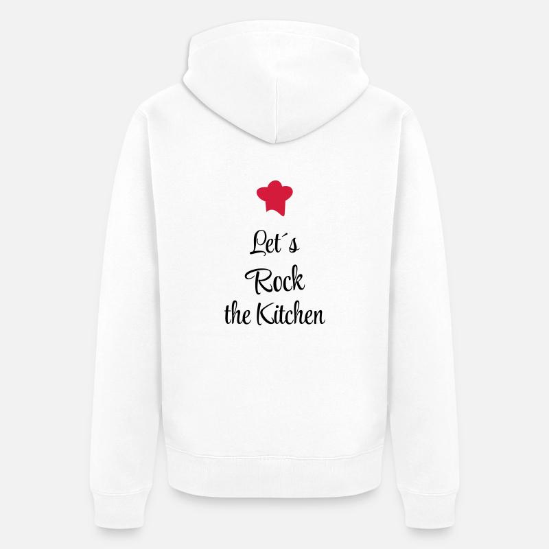 kochen - Unisex Premium Bio Zip Hoodie - Weiß