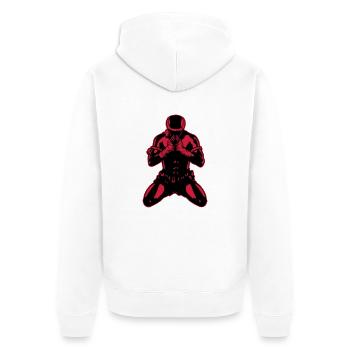 muay_thai_fighter04b - Veste à capuche bio Premium Unisexe - blanc - Dos - Thijin (182cm)