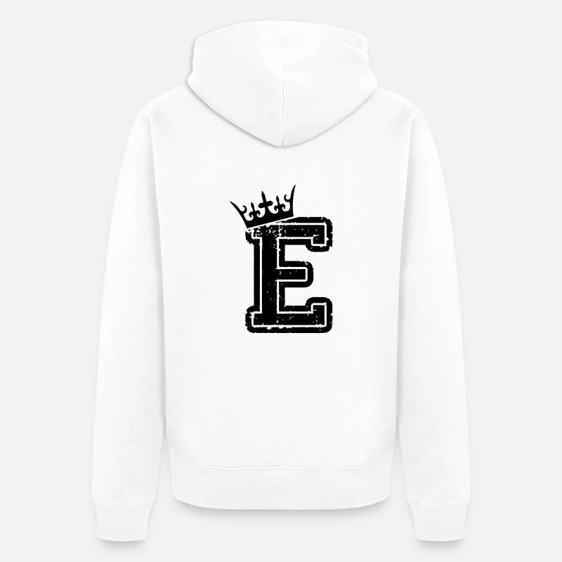 buchstabe_e_king - Veste à capuche bio Premium Unisexe - blanc