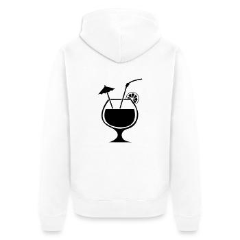 cocktail - Unisex Premium Bio Zip Hoodie - Weiß - Hinten - Thijin (182cm)