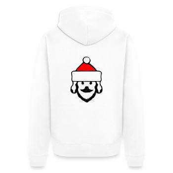 Santa Claus Dog Christmas Dogs Vector - Unisex Premium Organic Zip Hoodie - white - Back - Thijin (182cm)