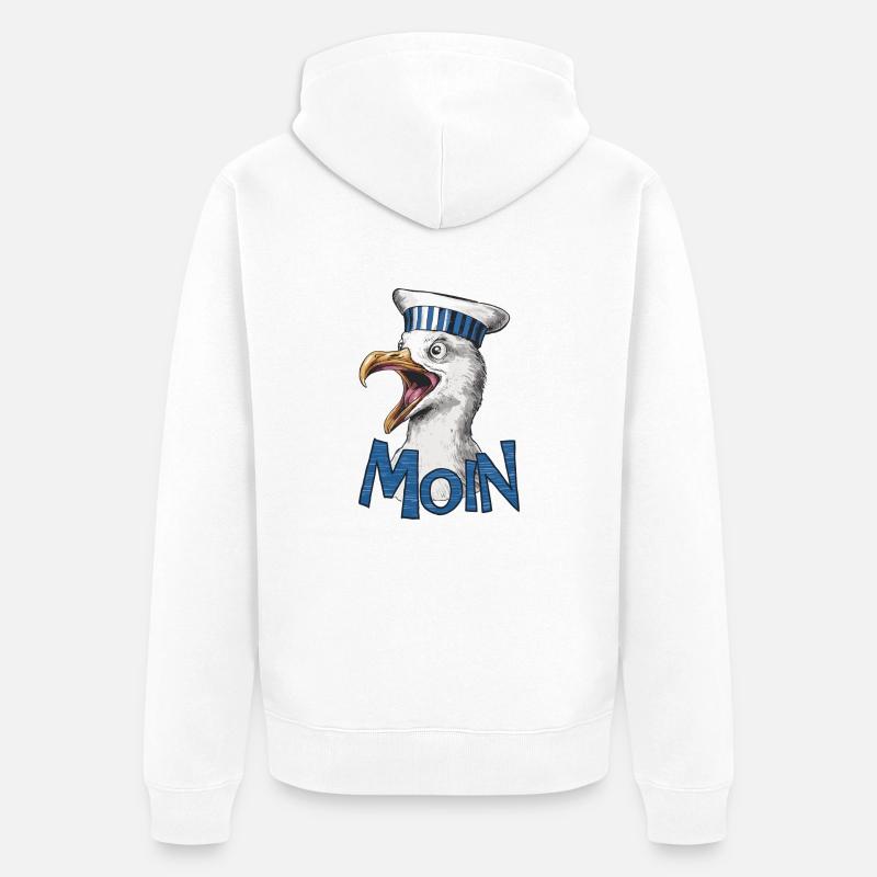 Moin Seagull - Veste à capuche bio Premium Unisexe - blanc