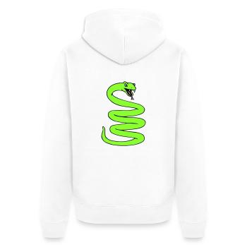 Enroulé Snale - Veste à capuche bio Premium Unisexe - blanc - Dos - Thijin (182cm)