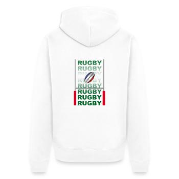 rugby - Veste à capuche bio Premium Unisexe - blanc - Dos - Thijin (182cm)