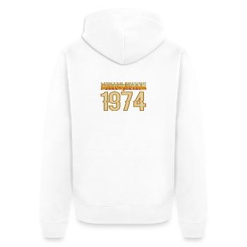 Original 1974 Retro Années 70 - Veste à capuche bio Premium Unisexe - blanc - Dos - Thijin (182cm)